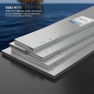 5083 H111 Barras planas de alumínio de qualidade marinha com excelente soldabilidade e resistência à água salgada para cascos e plataformas offshore