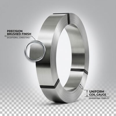 Bobina de Aço Inoxidável Ferrítico Magnético 430 com Acabamento 2B BA para Utensílios de Indução 0,3mm-2,0mm de Espessura