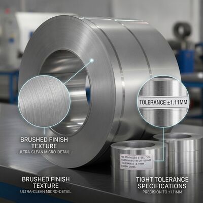 Bobina de Aço Inoxidável 430 para Repuxo com Acabamento BA 2B para Tambores de Máquina de Lavar em Espessura de 0,5mm-2,5mm