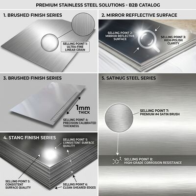 8K Super Mirror Finish 304 chapa de aço inoxidável com 95% de refletividade e resistência à corrosão 304 Substrato para revestimento de elevador