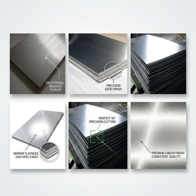 Chapa de aço inoxidável 304 de largura larga 2000 mm Chapa de grande formato para recipientes sob pressão