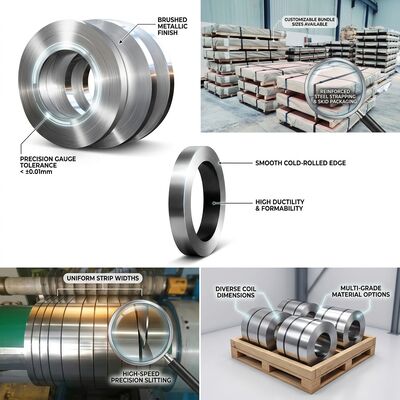 Anti-Fingerprint Coated 304 Stainless Steel Cold Rolled Steel Coil with Brushed Finish