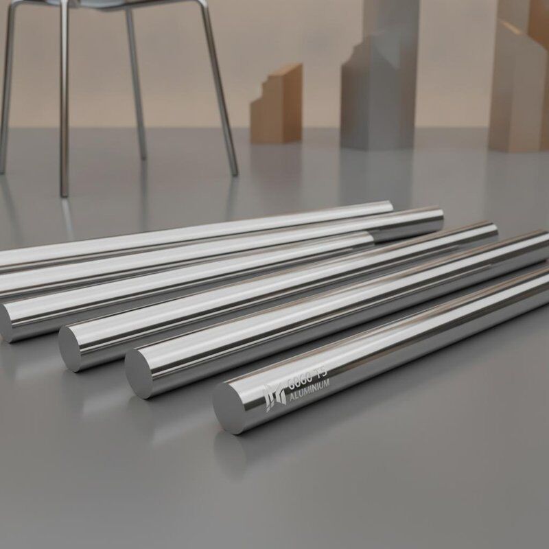 6060 T5 Barra de alumínio redonda decorativa anodizada polida brilhante Rod para móveis e arquitetura