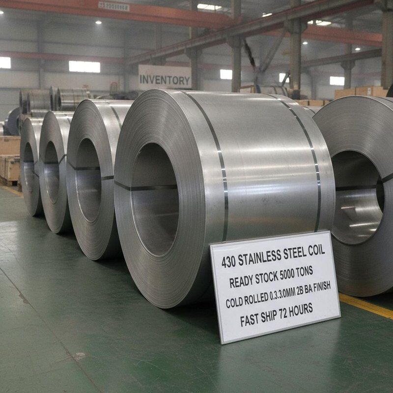 430 bobina de aço inoxidável com 5000 toneladas de estoque pronto e 72 horas de expedição rápida em 2B BA final